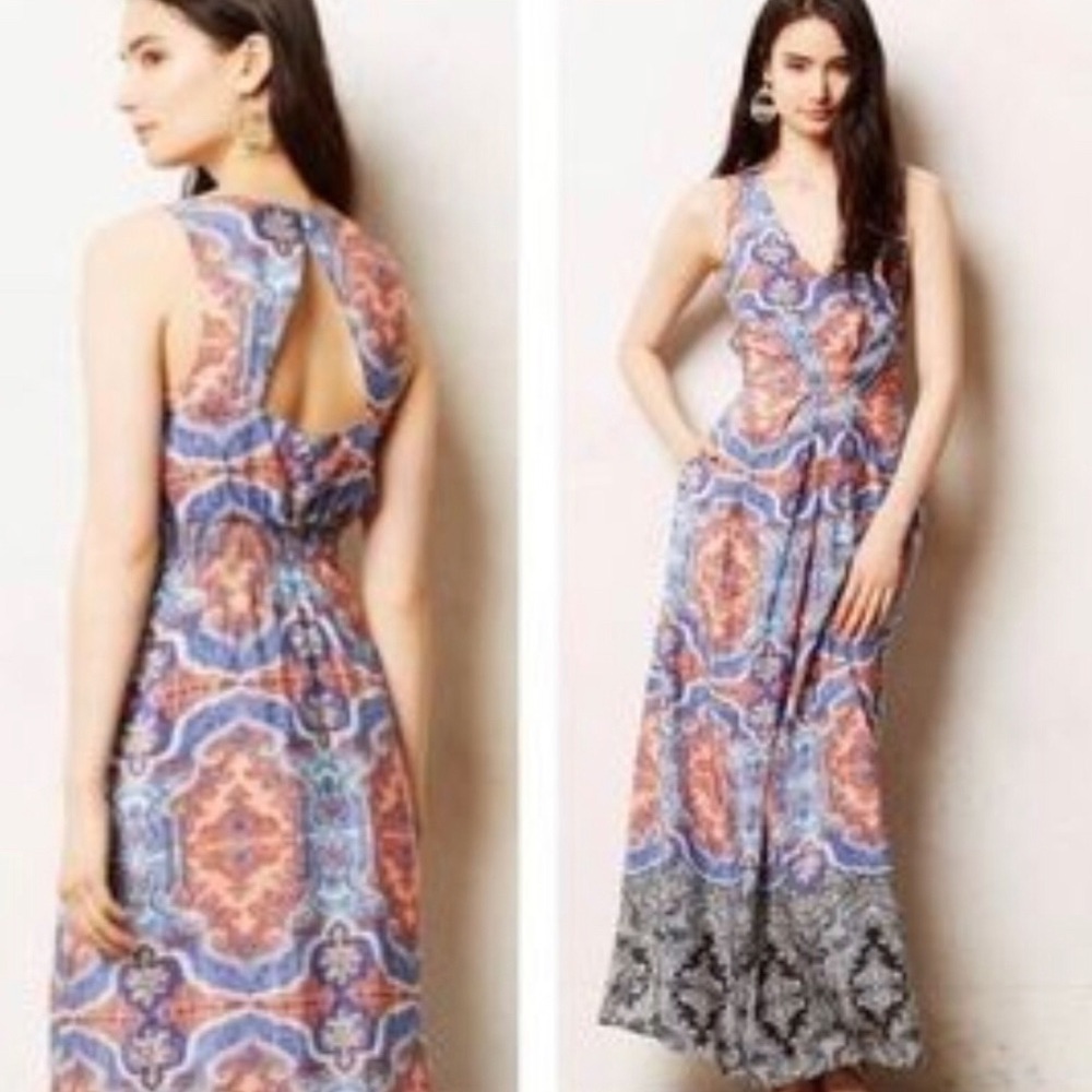 Anthropologie Maeve | Medallion Maxi Dress | Sz 4